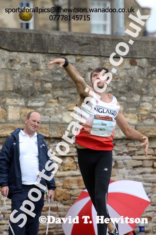 Senior mens shot putt, EAP International Combined Events, Hexham Northumberland. Photo: David T. Hewitson/Sports for All Pics